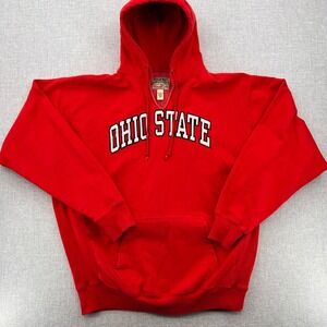 VTG Steve & Barry's Ohio State Buckeyes Reverse Weave Hoodie Men XXL Red Heavy